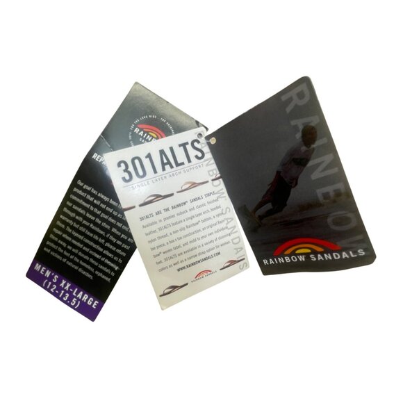 Rainbow Men’s Brown Leather 301ALTS Single Layer Arch Support Flip Flops  Sz XXL - Picture 7 of 9